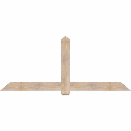 Ekena Millwork Eugene Smooth Timber Gable Bracket, Douglas Fir, 84"W x 35"H x 1 1/2"D x 5 1/2"F, 10/12 Pitch GBW084X35X0206EUG00SDF